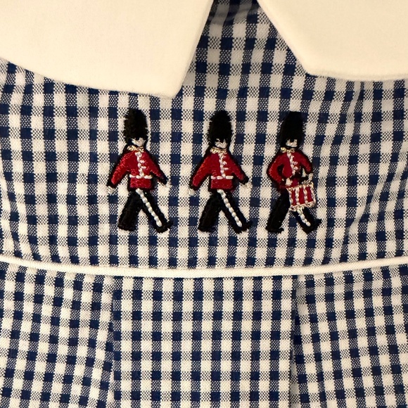 Trotters London Blue Gingham Jasper Guardsman Romper 1-3M NWT - Picture 7 of 7
